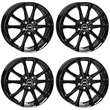 4x AUTEC Felgen Alufelgen BRIXEN 7.0x17 ET40 5x112 Schwarz kompatibel mit MG MG5 MG4 EHS ZS