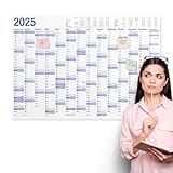 Yohmoe® XXL Wandkalender 2025 groß im Format 98x68 cm, Jahresplaner 2025 Wandkalender quer - Beste Kalender Qualität