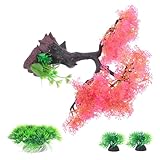 BCOATH 1 Satz Simuliertes Pflanzensatz Künstliche Aquarienpflanzen Aquariendekorationspflanzen Dekorative Gefälschte Wasserpflanze Aquariendekoration Aquarium Baum Plastik