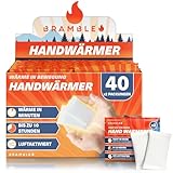 Bramble – Handwärmer (40 Paar, 80 insgesamt) – Luftaktivierte Taschenwärmer für Outdoor-Aktivitäten – Wärme in Minuten – Bis zu 10 Stunden Wärme