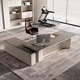 L-förmiger Schreibtisch für Führungskräfte, 78,74 Zoll, Computertisch, Manager-Schreibtisch mit Schubladen und Schließfächern, geeignet für Wohnzimmer, Schlafzimmer, Arbeitszimmer,