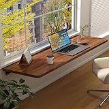 Drop-Leaf-Wandklapptisch,Wandklapptisch Aus Massivholz,Wand Montierter Schreibtisch,FüR Schreibtisch, Wandtisch FüR Esszimmer & Arbeitszimmer,Braun,80×40cm(31×16in)