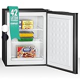 Bomann® Gefrierschrank klein mit 42L Nutzinhalt | Mini Gefrierschrank mit 2 herausnehmbaren Gitterablagen | Gefrierschrank mit wechselbarem Türanschlag & stufenloser Temperaturreglung |GB 7236 schwarz