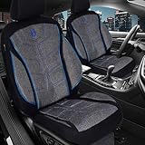 Sitzbezüge passend für Audi A7 | Farbe: Schwarz-Blau | Model: Prime MT | Autositzbezüge | Sitzschoner | Schonbezüge | MT3