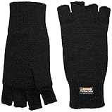 Portwest Fingerfreie Insulatex Strick-Handschuhe, Größe: Einheitsgröße, Farbe: Schwarz, GL14BKR