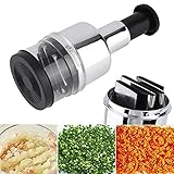 Manuelle Zerkleinerer, Zwiebelhacker, Gemüseschneider Mini Zwiebel Zerkleinerer, Multifunktion Gemüseschneider Abnehmbar für Gemüse Obst Zwiebel
