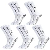 Apricitie 5 Paare Fußball Socken, 39-46 Fußballsocken Anti Rutsch Grip Fußball Socken Sportsocken für Herren Damen Fussball Basketball Laufen