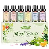 AESHORY 6 x 10ML Ätherische Öle Set Aroma Diffuser Öl Duftöl für Luftbefeuchter, Kerzenherstellung (Stimmung)
