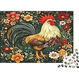 Hahn Puzzle 1000 Teile,für Erwachsene, Impossible Puzzle,farbenfrohes Legespiel,Geschicklichkeitsspiel Für Die Ganze Familie,Erwachsenenpuzzle Puzzel 1000pcs (75x50cm)