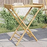 SKM Tabletttisch Klappbar 70,5x42,5x80 cm Bambus,Möbel,Tische,Klapptische,Braun,6KG,366454