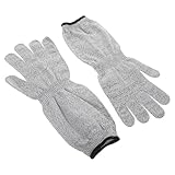 jojofuny 1 Paar Schnittfeste Handschuhe Schutzarmärmel Schweißmuffen Holzschnitzhandschuhe Schnittschutzhandschuhe Armschutzhüllen Für Den Garten Schutzhandschuhe Zum Schneiden Grey Hppe
