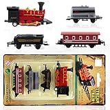 QYEHF Mini-Dampfzug-Modell-Spielzeug, Mini steam Train Model Toy,Retro-Dampfzug-Spielzeug-Set, Kinderauto zum Zurückziehen,Kleiner Zug Modell Spielzeug Ornament,für Jungen und Mädchen