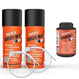 Generisch BRUNOX EPOXY Set: 2X 400ml Sprühflaschen, 1x 250ml Dose + 2X Hohlraumsonden Rostumwandler & Grundierung Effektive Rostbehandlung mit Brunox in praktischer Spray- und Dosenform