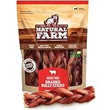 Natural Farm Pet Hundespielzeug aus geflochtenem Rindfleisch, 15,2 cm, 10 Stück