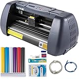 VEVOR 375 mm Vinyl Schneideplotter Papiereinzug, Folienplotter Drucker Vinyl Schneiden Set, Unterstützt DM/PL, HP/GL-Sprache, Abdeckfolie zum Malen und Ätzen, Scrapbook-Papiere PU-Vinyl schneiden