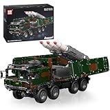 Mould King 20045 Technik RC Panzer Klemmbausteine Militär Tank Bausteine Spielzeug mit 3 Raketen Raketenstartfahrzeug für Militärfans und Liebhaber(3594 Teile)