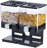 Rosenstein & Söhne Müslispender: Doppel-Spender für Cerealien & Snacks, 33,5 x 30,5 x 16,5 cm, schwarz (Vorratsdose, Gewürzspender, Frischhaltedosen)