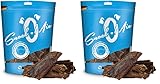 SnackOMio – Premium Hundesnack – delikates Rinderdörrfleisch, getreidefrei, 2er Pack (1 x 600g)
