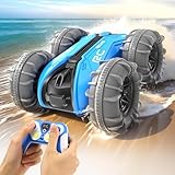 NIKYPJ Amphibienfahrzeug Ferngesteuertes Auto 3 4 5 6 7 8 9 Jahre 360° Rollen RC Auto Spielzeug Jungen Weihnachten Geburtstags Geschenke Kinder Toy Innen Außen Draußen Sand Strand Garten