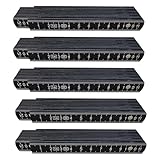 BDHYYM 5 Stück Zollstock 1M Aus Kunststoff Gliedermaßstab Meterstab Extra Bruchsicher Zollstock Schwarz für Heimwerker Haus, Hobby & Werkstatt