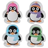 4er Set Taschenwärmer Pinguin (tolles Wichtelgeschenk) Handwärmer, Taschenheizkissen