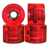 Cal 7 60 mm 83 A Cruiser Skateboard Räder (4 Stück), Transparent/Rot