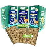 RiNa`s Hundeleckerli 10er-Riegelbox Dynamic Duck – Mit Entenfleisch, Brokkoli, Banane & grünem Pansen – Glutenfrei & proteinreich – Soft, leicht portionierbar & gesund – Premium Hundesnacks