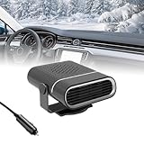 Auto Heizung, 150 W, 12v Tragbare Autoheizung, 360° Drehbar Standheizung Auto, Heizlüfter Auto, 2-in-1-Multifunktionauto Heizung, Auftauen und Entnebeln, für Wohnmobil Camper LKW PKW 12 v