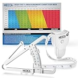 Körperfett-Messschieber und Messband für den Körper – Skinfold Messschieber und Körperfettband Messwerkzeug für genaue Messung von BMI Skin Fold