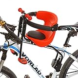 Fahrradsitz Kinder Vorne Kindersitz Fahrrad Sicherheits-Kindersitz Mit Pedal und Sicherheitsbügel, für Mountainbikes,Citybikes,Falträder, für Mountainbike bis 30 kg, von 8 Monaten bis 6 Jahren