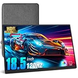 MSDONG 18.5 inch Portable Monitor+ Sleeve 1080P 120Hz 100% sRGB USB-C HDMI Large Portable Monitor for Laptop MacBook Xbox PS4/5 Switch, Travel Monitor with Kickstand VESA Speakers