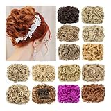 Haarknoten, Synthetisches Messy Bun-Haarteil – Clip-On-Chignon-Verlängerung for Frauen Dutt-Maker für Haare(Light gold brown variegation)