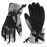 Migliore Wear Skihandschuhe Kinder, Winddicht Wasserdicht Kinder Schneehandschuhe mit Touchscreen, Warme Winterhandschuhe für Jungen und Mädchen, Skifahren, Snowboarden
