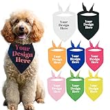 Hundehalstücher mit Namen, Foto, Logo, personalisierbar, für kleine, mittelgroße und große Hunde, Welpen, Katzen
