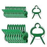 Miuezuth 120 Stück Pflanzenclips für Tomaten, Gurken, Kletterrosen und andere Rankpflanzen, Stabile Hochwertigem Pflanzenklammern, Rankhilfe für Pflanzen (50 große + 50 kleine + 20Binder)