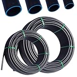 Kolor Neu 3-Lagig PE Rohr PN6 (6 Bar) Verlegerohr Wasserleitung 20mm 25mm 32mm Versorgungsleitung Bewässerung PE-Rohrleitung Druckrohr unterirdisch u oberirdisch (25 mm x 10 Meter)