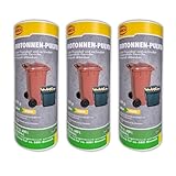 HAC24 3X Biotonnenpulverje 500g Biotonnen für ca. je 600 l Bio Mülleimer Abfall Abfalltonne Pulver Geruchskontrolle