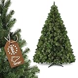 KADAX Künstlicher Weihnachtsbaum 220 cm, Made in EU, Realistischer Weihnachtsbaum aus PVC-Folie, Naturgetreuer Christbaum, Kunsttanne mit stabilem Plastikständer, Kunsttannenbäume (Marie 220cm)