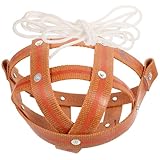 DECHOUS Pferdemaulkorb Verstellbar mit Seil Weicher Bequemer Anti Biss Maulschutz für Pferde und Rinder Langlebig Verhindert Kauen und Beißen für Hofgebrauch
