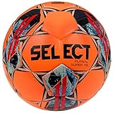 Select Futsal Super TB V22 Ball Futsal SUPER ORG-BLK, Unisex Footballs, orange, 4 EU