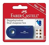 Faber-Castell 182797 - Doppelspitzdose, farblich sortiert in rot und blau, keine Farbauswahl möglich