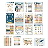 Englisch Lernposter für Kinder - Vorschulausbildung Poster 16x Sprachunterstützung & Alphabet lernen | Lehrmaterial für , Mädchen, Homeschooling,