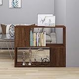 BUKSCYJS Tv Table,Tv-Schrank,Tv LowboardbüCherregal/Raumteiler Braun Eichen-Optik 80x24x63 Cmgeeignet FüR EmpfangsräUme, Wohnzimmer, Schlafzimmer, BäDer, Arbeitszimmer