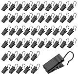 50 Stück Weihnachtslicht-Clips, universelle schwarze Außenlicht-Haken, Edelstahl-Mini-Dachrinnen-Clips, Metall-Vorhang-Kleiderbügel für Außenleuchten, für Clip, Foto, Heimdekoration, Kunsthandwerk
