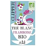 Clipper – Weißer Tee, Himbeere, Bio 34 g – Bio-Infusion mit süßen und fruchtigen Noten – ideal für eine ausgewogene Ernährung – 4 Stück