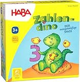 HABA 4928 - Zahlendino Dinostarkes Zahlen- und Memospiel, für 1-4 Kinder von 3-8 Jahren |Zum Zahlen und Mengen Lernen, Mit Variante für 1 Kind