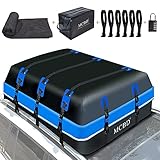 Dachbox, 21 Kubikfuß Wasserdicht Dachgepäck, Tragbar Dachboxen Auto Dachgepäckträger passend für alle Fahrzeuge, SUV mit/ohne Schienen, inkl. 10 verstärkte Riemen + 6 geeignete Türhaken, 594L