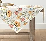 Artoid Mode Blumen Blüten Frühling Tischwäsche, Saisonaler Sommer Küche Tisch Dekoration Drinnen Urlaub Party Dekor 85x85 cm