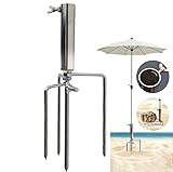 Schirmständer Erdspieß,Rasendorn für Sonnenschirm,Sonnenschirm Erdspiess Metall Ø26mm,Schirmständer Strand,Sonnenschirmstander strand,Abnehmbarer Sonnenschirmhalter Strand,für Angeln,Garten,Strand