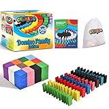 calmado - 360 teilig Domino Steine aus Holz Domino Family Edition im Set + Tasche + Anleitung